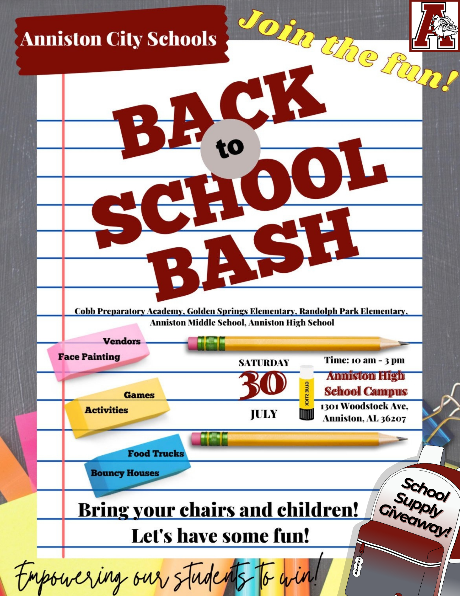 Back To School Bash The City Of Anniston