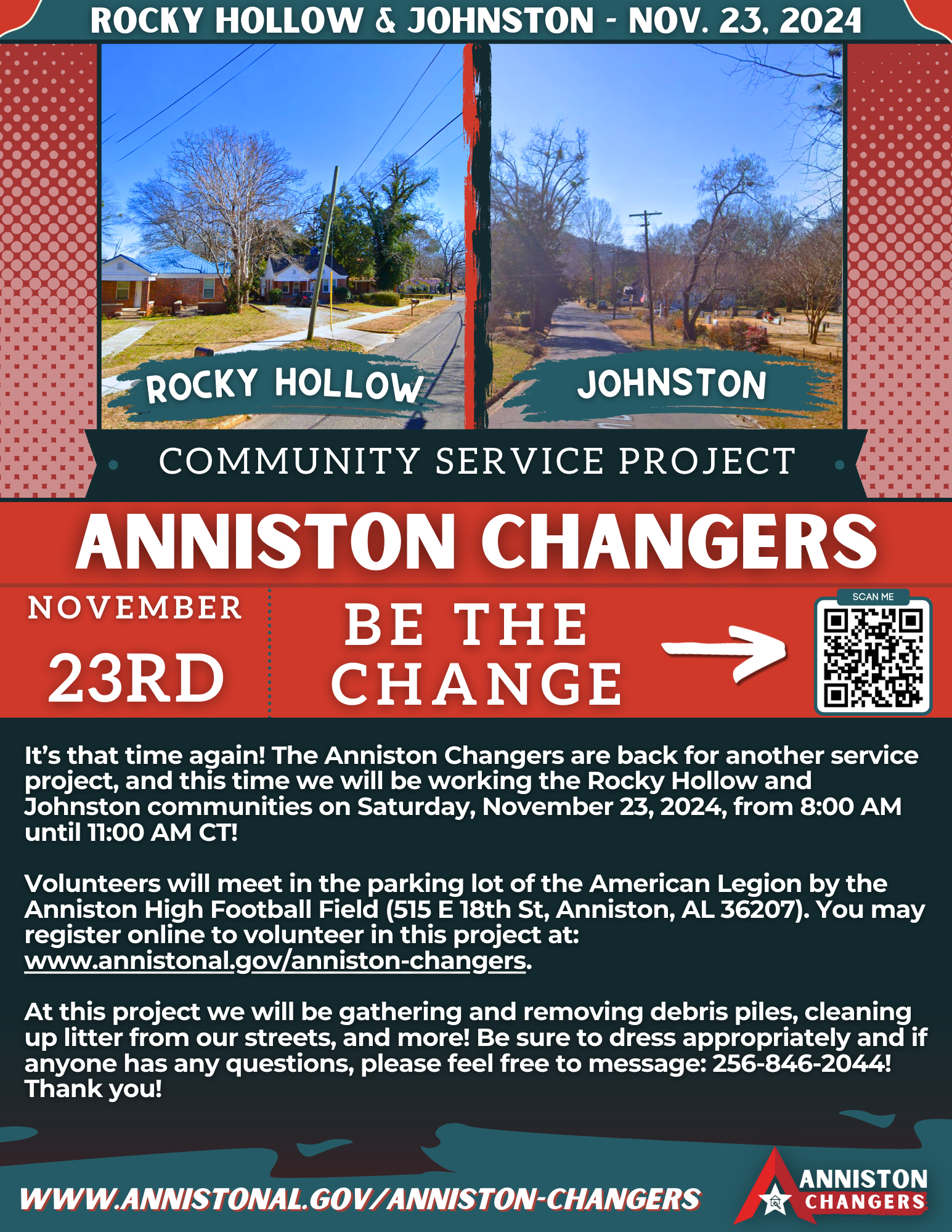 Anniston Changers Flyer Rocky Hollow & Johnston 11.23.24